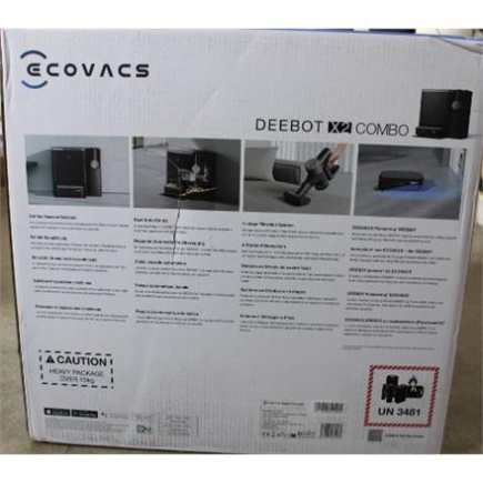 Taastatud.  | Ecovacs Robotic Vacuum Cleaner+Handheld | DEEBOT X2 COMBO | Wet&Dry | Operating time (max) 210 min | 6400 mAh | Dust capacity 0.42 L | 8700 Pa | Black | DAMAGED PACKAGING, DIRTY, SCARTCHED