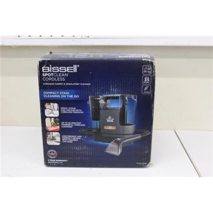 Taastatud. Bissell SpotClean Cordless EU, Carpet and Upholstery Cleaner | Bissell | SpotClean EU, Carpet and Upholstery Cleaner | 3681N | Cordless operating | Washing function | 25.9 V | Operating time (max) 35 min | Black | Warranty 24 month(s) | DAMAGED