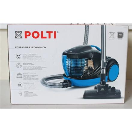 Renew.  | Polti Vacuum cleaner | PBEU0109 Forzaspira Lecologico Aqua Allergy Turbo Care | With water filtration system | Wet suction | Power 850 W | Dust capacity 1 L | Black/Blue | DAMAGED PACKAGING