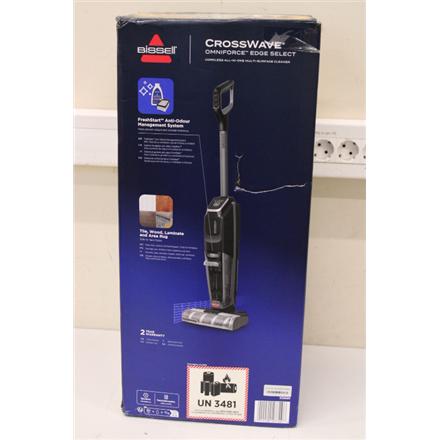 Renew. Bissell CrossWave OmniForce Edge Select Cordless all-in-one multi-surface Vacuum Cleaner, Handstick, Black/Titanium | Bissell | All-in-one Multi-surface Vacuum Cleaner | CrossWave OmniForce Edge Select | Cordless operating | Handstick | Washing