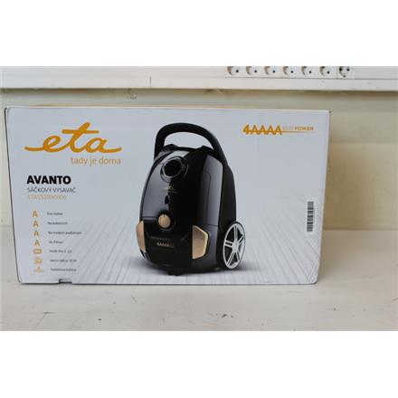 Taastatud. ETA ETA151990000 Avanto Vacuum cleaner, Bagged, Dust bag 3 L, Working radius 10 m, Power 700 W, Black | ETA | Avanto Vacuum cleaner | ETA151990000 | Bagged | Power 700 W | Dust capacity 3 L | Black | DAMAGED PACKAGING