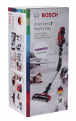 Bosch BBS711ANM stick vacuum/electric broom Bagless 0.3 L Black, Red, Stainless steel
