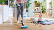 Cordless 2-in-1 hoover, vacuuming and mopping Unlimited 7 ProHygienic Aqua White