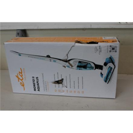 Восстановленный. ETA ETA645390000 Moneto II Aqua Plus Vacuum Cleaner, Handstick, Cordless, Operating time 50 min, White/Blue | ETA Vacuum Cleaner | ETA645390000 Moneto II Aqua Plus | Cordless operating | Handstick 3in1 | Washing function | N/A W | 21.6 V 