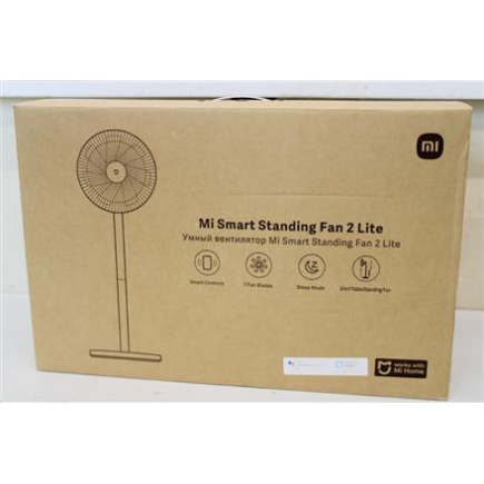 Восстановленный. Xiaomi Mi Smart Standing Fan 2 Lite | Xiaomi Mi Smart Standing Fan 2 Lite | Stand Fan | DEMO, SCRATCHES, MISSING: MANUALS AND INNER PACKAGING | White | Number of speeds 3 | Oscillation | 38 W | Remote control