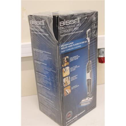 Восстановленный. Bissell CrossWave HF3 Cordless Pro Vacuum Cleaner, Handstick, Cordless | Bissell | Vacuum Cleaner | CrossWave HF3 Cordless Pro | Cordless operating | Handstick | Washing function | - W | 22.2 V | Operating time (max) 25 min | Черный/Белый