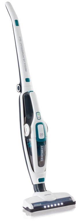 Leifheit PowerVac 2in1 2-in-1 stick vacuum Battery Dry Cyclonic Bagless Must, Blue, Valge