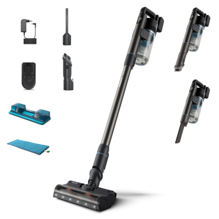 Philips 7000 Series Cordless Stick vacuum cleaner XC7053/01, Up to 80 min, 30 min of Turbo, Attachable water module