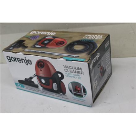 Taastatud. Gorenje VCEB11CXRII Vacuum Cleaner, Bagged, Power 800 W, Dust Container 2 L, Working Radius 15 m, Red | Gorenje Vacuum cleaner | VCEB11CXRII | Bagged | Power 800 W | Dust capacity 2 L | Red | DAMAGED PACKAGING