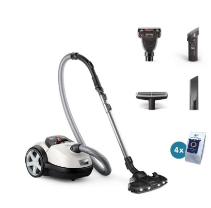 Vacuum Cleaner|PHILIPS|Performer LED 8000 Series|Bagged/For carpets|900 Watts|Noise 75 dB|Valge|Weight 5.3 kg|XD8142/12