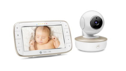 Motorola VM855 CONNECT 5.0” Portable Wi-Fi Video Baby Monitorwith Flexible Crib Mount, Белый/Gold Motorola | L | 5