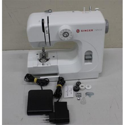 Taastatud. Singer M1005 Sewing Machine, White | Singer | Sewing Machine | M1005 | Number of stitches 11 | Number of buttonholes 1 | White | DAMAGED PACKAGING, USED, REFURBISHED, SCRATCHED