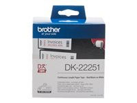 BROTHER CONTINUOUS TAPE 62MM BK-RED/WHITE