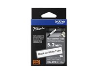 BROTHER Heat Shrink Tube Black on White 5.2mm