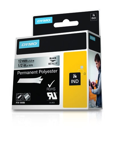 DYMO IND Permanent Polyester WLONONWCRGNB3