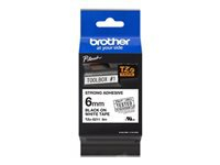 BROTHER TZES211 special tape 6mm 8m white black extra-strong adhesive for lettering instrument