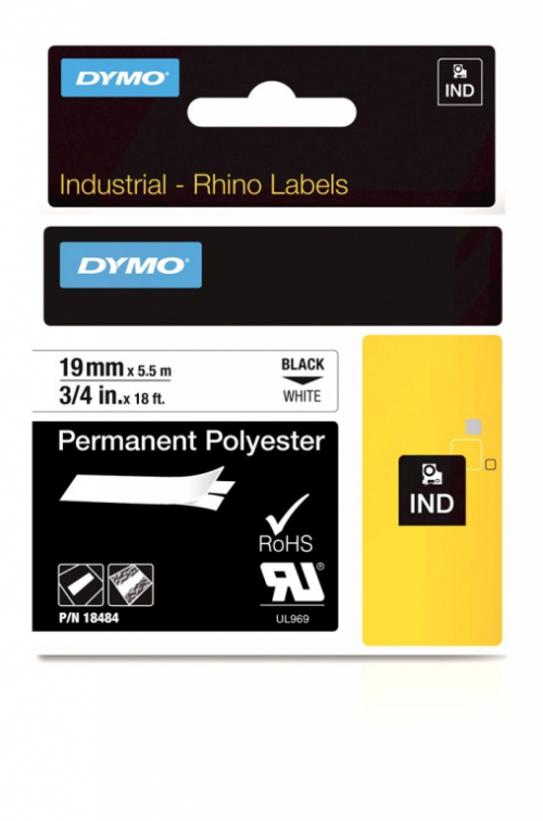 DYMO IND Permanent Polyester WLONONWCRGORD