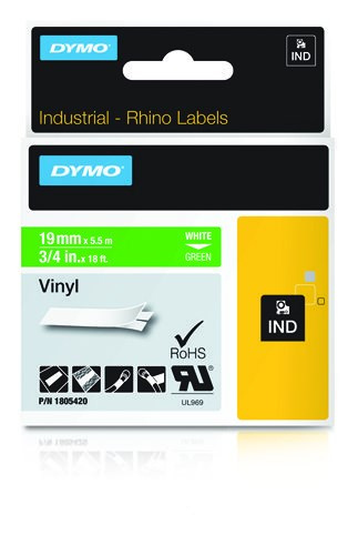 DYMO IND Vinyl Labels WLONONWCRJEPZ