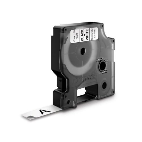 DYMO D1 Durable - Black on White - 12mm WLONONWCRBG89