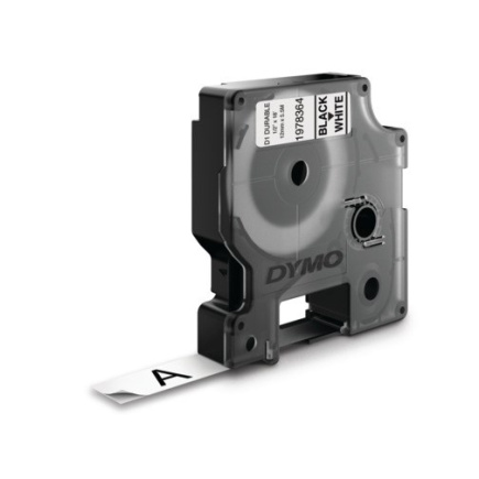 DYMO D1 Durable - Black on White - 12mm WLONONWCRJBXA