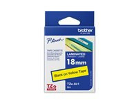 BROTHER TZE641 tape cassette yellow black 18mmx8m laminiert for P- touch 210E 220 300 310 340 340C 350 540 540C