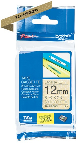 BROTHER TZEMPRG31 12 Must ON GOLD GEOMETRIC