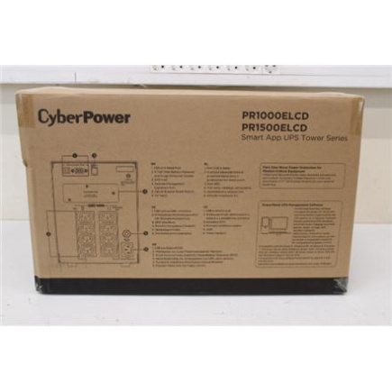 Taastatud.CyberPower PR1500ELCD Smart App UPS Systems CyberPower Smart App UPS Systems PR1500ELCD 1500 VA 1350 W  | CyberPower | Smart App UPS Systems | PR1500ELCD | 1500 VA | 1350 W | DAMAGED PACKAGING