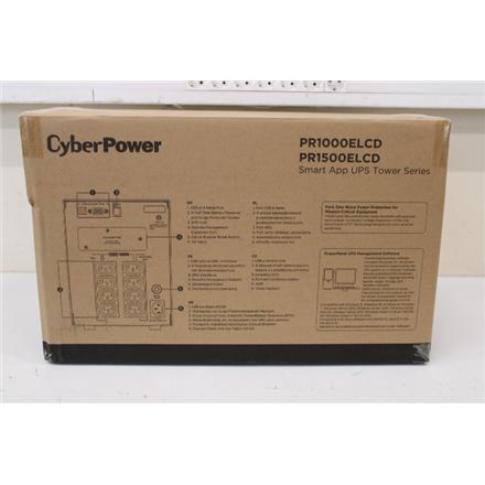 Taastatud.CyberPower PR1500ELCD Smart App UPS Systems CyberPower Smart App UPS Systems PR1500ELCD 1500 VA 1350 W DAMAGED PACKAGING, SCRATCHES ON SIDE | CyberPower | Smart App UPS Systems | PR1500ELCD | 1500 VA | 1350 W | DAMAGED PACKAGING