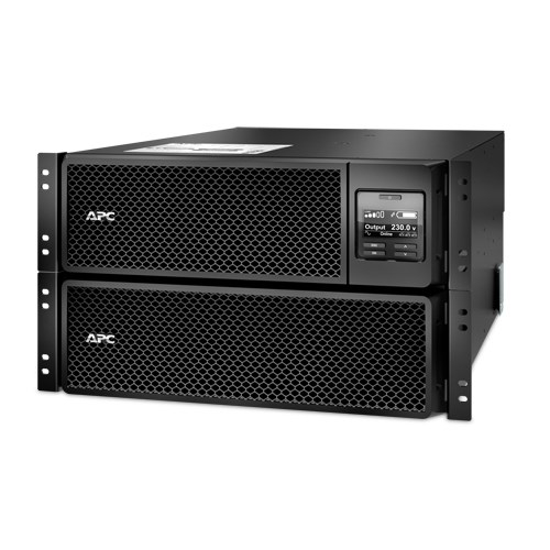 APC Smart-UPS On-Line, 8kVA/8kW, Rackmount 6U, 230V 3:1 and 1:1, 6x C13+4x C19 IEC outlets, Network Card+SmartSlot, Extended runtime, W/ rail kit