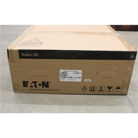 Renew. Eaton 9E1000IR 9E UPS, 1000 VA, 900 W, Input: C14, Outputs: (4) C13, Rack, 2U | Eaton | 9E UPS | 9E1000IR | 1000 VA | 900 W | DAMAGED PACKAGING | 230 V