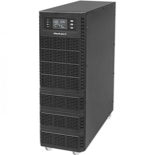 Qoltec 52283 Uninterruptible Power Supply UPS | 6kVA | 6000W | Power factor 1.0 | LCD | EPO | USB | On-line