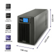 Qoltec UPS On-line Pure Sine Wave 3kVA 2.4W LCD USB