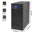 Qoltec UPS on line Pure Sine Wave, 6kVA, 4.8kW, LCD