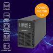Qoltec 52280 Uninterruptible Power Supply UPS | 1kVA | 1000W | Power factor 1.0 | LCD | EPO | USB | On-line