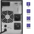 Qoltec 53981 UPS | On-line | Pure Sine Wave | 2kVA | 1.6kW | LCD | USB