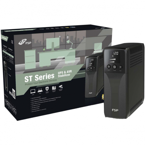 FSP ST 850 Tower 850VA 510W RJ45 Ausgang 4 Schuko