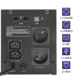 Qoltec Uninterruptible power supply, 2000VA, 1200W