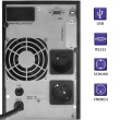 Qoltec 53981 UPS | On-line | Pure Sine Wave | 2kVA | 1.6kW | LCD | USB