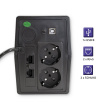 Qoltec Monolith uninterruptible power supply (UPS) Double-conversion (Online) 0.85 kVA 480 W 2 AC outlet(s)