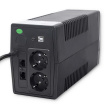 Qoltec Monolith uninterruptible power supply (UPS) Double-conversion (Online) 0.85 kVA 480 W 2 AC outlet(s)