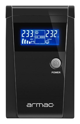 Armac O/650E/LCD uninterruptible power supply (UPS) Line-Interactive 0.65 kVA 390 W 2 AC outlet(s)