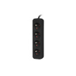 Lanberg Cable Power Strip, 4X French Outlets Quality-Grade Copper, 1.5 m | PS0-04E-0150-BK
