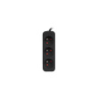 Lanberg Cable Power Strip, 3X French Outlets Quality-Grade Copper, 3 m | PS0-03E-0300-BK