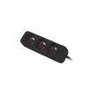 Lanberg Cable Power Strip, 3X French Outlets Quality-Grade Copper, 3 m | PS0-03E-0300-BK