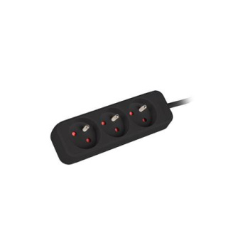 Lanberg Cable Power Strip, 3X French Outlets Quality-Grade Copper, 3 m | PS0-03E-0300-BK