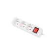 Lanberg Cable Power Strip, 3X French Outlets with Switch, Quality-Grade Copper, 1.5 m | PS1-03E-0150-W