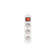 Lanberg Cable Power Strip, 3X French Outlets with Switch, Quality-Grade Copper, 1.5 m | PS1-03E-0150-W