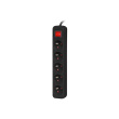 Lanberg Cable Power Strip, 5X French Outlets with Switch, Quality-Grade Copper, 1.5 m | PS1-05E-0150-BK