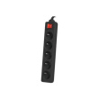 Lanberg Cable Power Strip, 5X French Outlets with Switch, Quality-Grade Copper, 1.5 m | PS1-05E-0150-BK