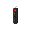 Lanberg Cable Power Strip, 3X French Outlets with Switch, Quality-Grade Copper, 3 m | PS1-03E-0300-BK